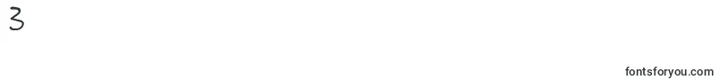 Czcionka Michaeljamesnelson – czcionki cyfry 3