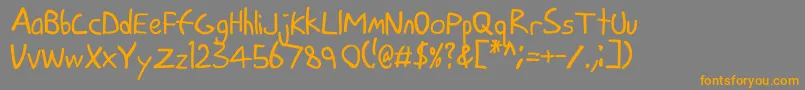 Michaeljamesnelson Font – Orange Fonts on Gray Background