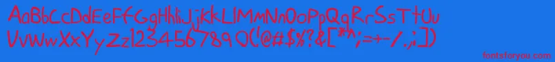Michaeljamesnelson Font – Red Fonts on Blue Background