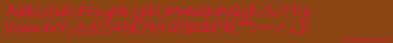 Michaeljamesnelson Font – Red Fonts on Brown Background