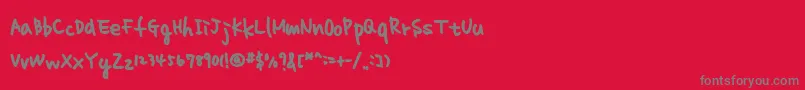 homework normal Font – Gray Fonts on Red Background