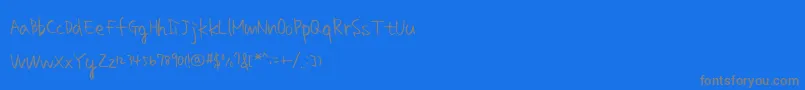 homework smart-Schriftart – Graue Schriften auf blauem Hintergrund