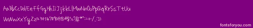 homework smart Font – Pink Fonts on Purple Background
