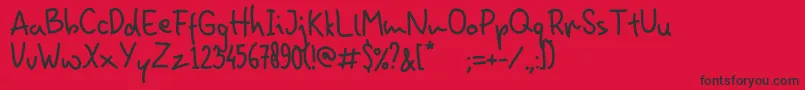 HominFun Font – Black Fonts on Red Background