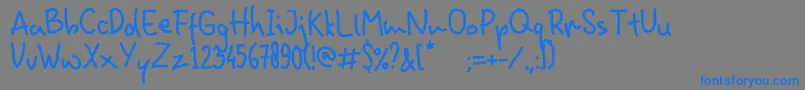 HominFun Font – Blue Fonts on Gray Background