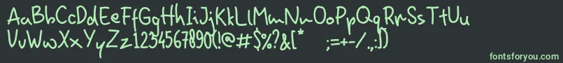 HominFun Font – Green Fonts on Black Background