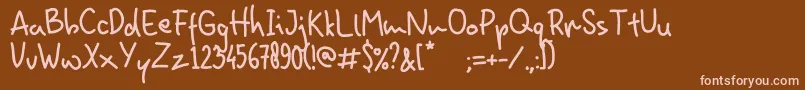 HominFun Font – Pink Fonts on Brown Background