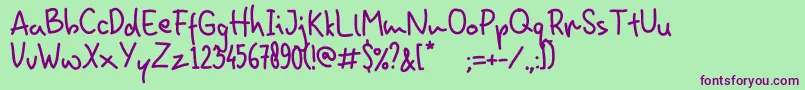 HominFun Font – Purple Fonts on Green Background