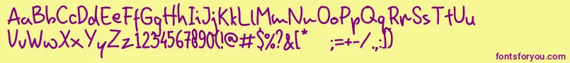 HominFun Font – Purple Fonts on Yellow Background