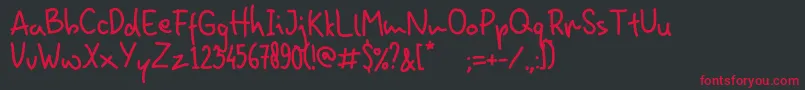 HominFun Font – Red Fonts on Black Background
