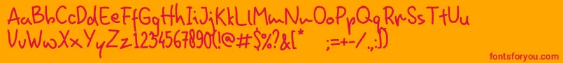HominFun Font – Red Fonts on Orange Background