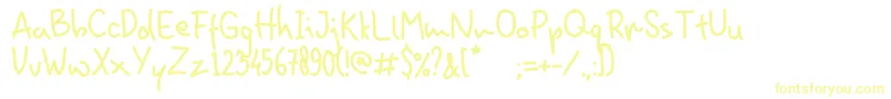 HominFun Font – Yellow Fonts on White Background