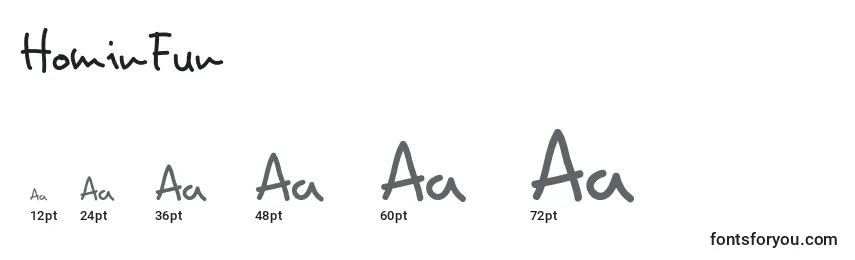 HominFun Font Sizes