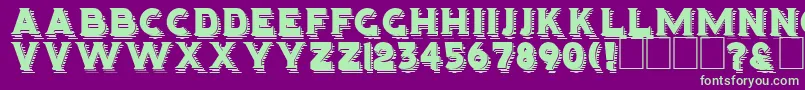 HOMINIS Font – Green Fonts on Purple Background