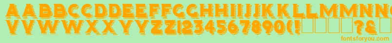 HOMINIS Font – Orange Fonts on Green Background