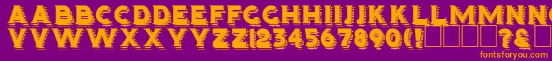 HOMINIS Font – Orange Fonts on Purple Background