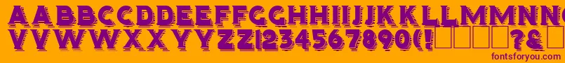 HOMINIS Font – Purple Fonts on Orange Background