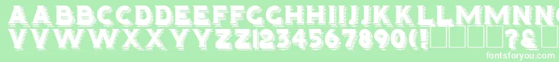 フォントHOMINIS – 緑の背景に白い文字