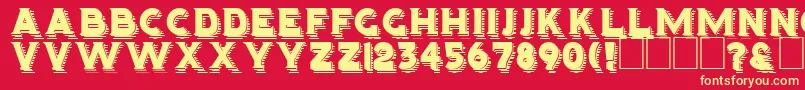 HOMINIS Font – Yellow Fonts on Red Background