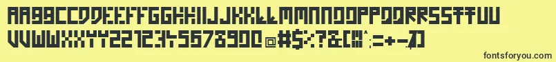 HOMON    Font – Black Fonts on Yellow Background