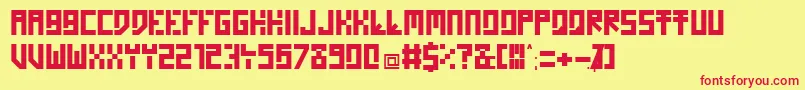 フォントHOMON    – 赤い文字の黄色い背景