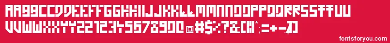 HOMON    Font – White Fonts on Red Background