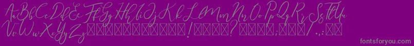 Honabite Font – Gray Fonts on Purple Background