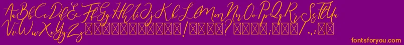 Honabite Font – Orange Fonts on Purple Background