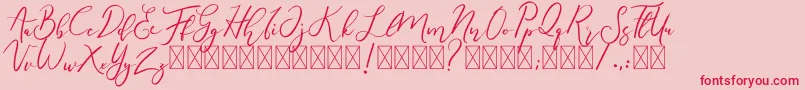 Honabite Font – Red Fonts on Pink Background