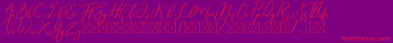 Honabite Font – Red Fonts on Purple Background