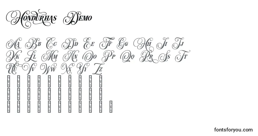 Hondurhas Demo Font – alphabet, numbers, special characters