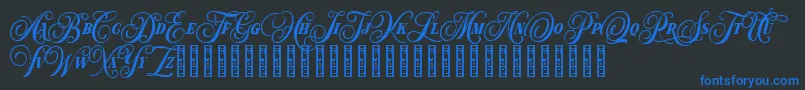 Hondurhas Demo Font – Blue Fonts on Black Background