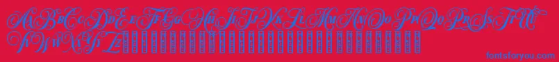 Hondurhas Demo Font – Blue Fonts on Red Background