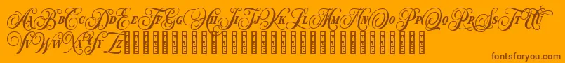 Hondurhas Demo Font – Brown Fonts on Orange Background
