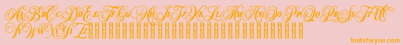 Hondurhas Demo Font – Orange Fonts on Pink Background