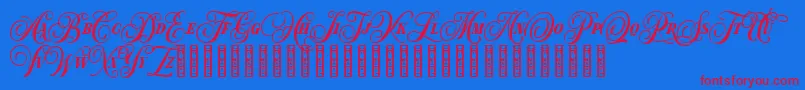 Hondurhas Demo Font – Red Fonts on Blue Background