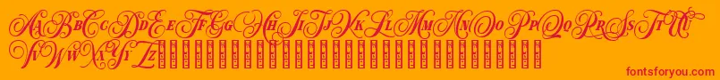 Hondurhas Demo Font – Red Fonts on Orange Background