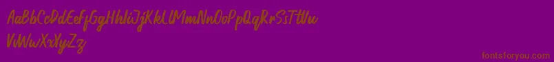 Honest demo Font – Brown Fonts on Purple Background