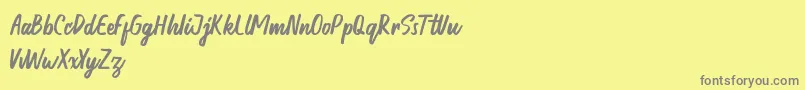 Honest demo Font – Gray Fonts on Yellow Background
