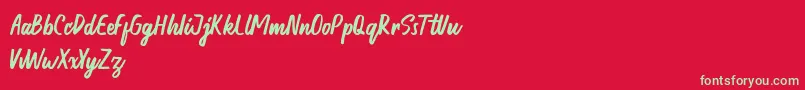 Honest demo Font – Green Fonts on Red Background