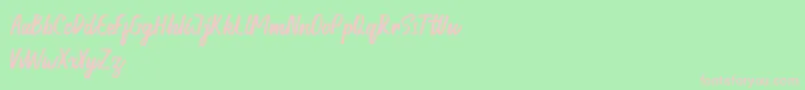 Honest demo Font – Pink Fonts on Green Background