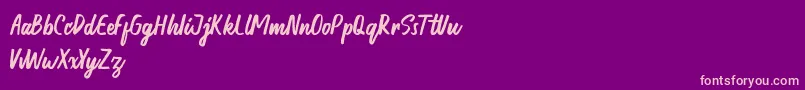 Honest demo Font – Pink Fonts on Purple Background