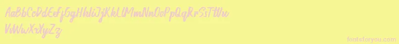 Honest demo Font – Pink Fonts on Yellow Background