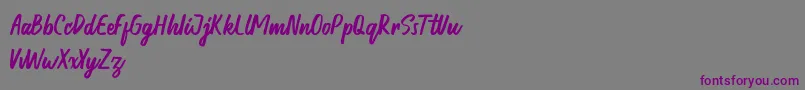 Honest demo Font – Purple Fonts on Gray Background
