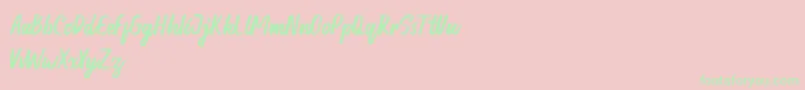 Honest demo Font – Green Fonts on Pink Background