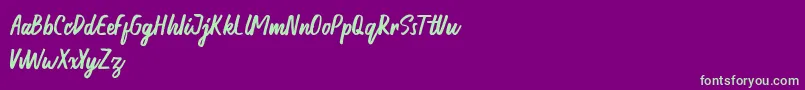 Honest demo Font – Green Fonts on Purple Background