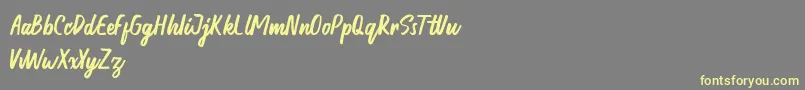 Honest demo Font – Yellow Fonts on Gray Background