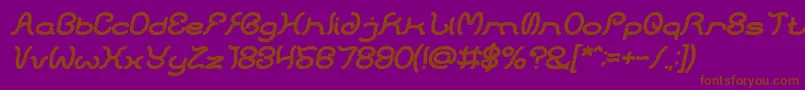 Fonte HONESTLY BOLD ITALIC – fontes marrons em um fundo roxo