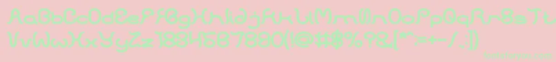 Weitere Informationen zur HONESTLY BOLD-Schriftart HONESTLY BOLD-Schriftart – Grüne Schriften auf rosa Hintergrund