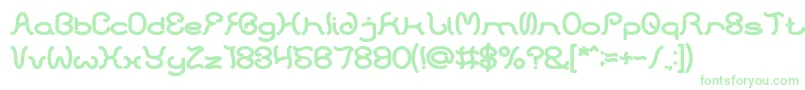 Police HONESTLY BOLD – polices vertes sur fond blanc